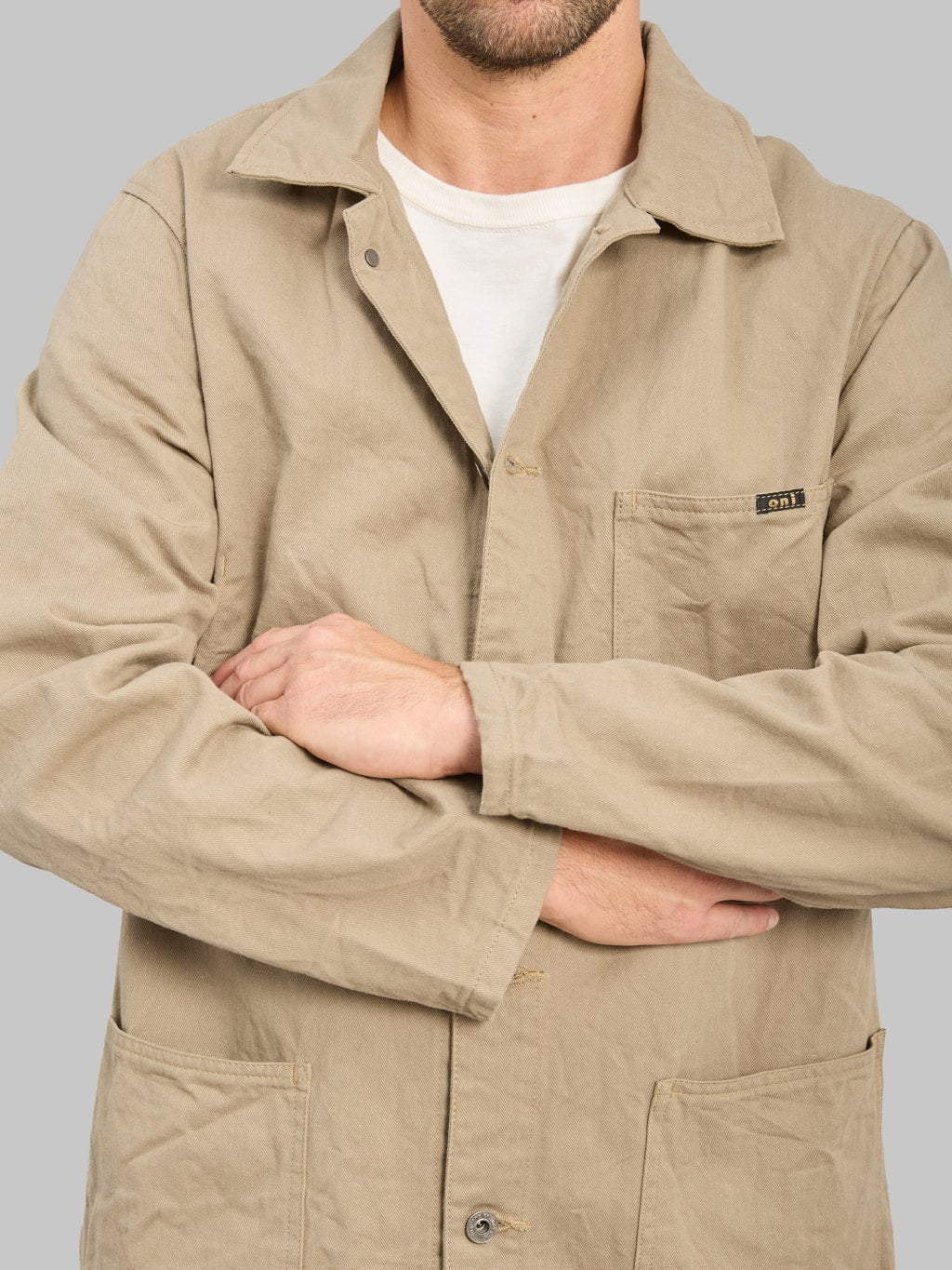 ONI Denim 03500-CHKB Khaki Beige Chino Cloth Coverall