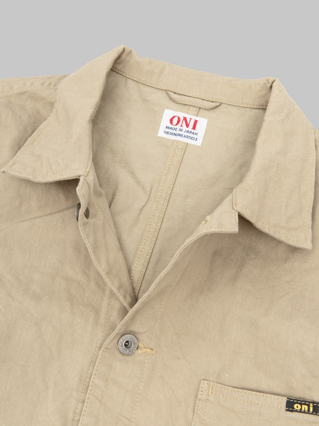 ONI Denim 03500-CHKB Khaki Beige Chino Cloth Coverall