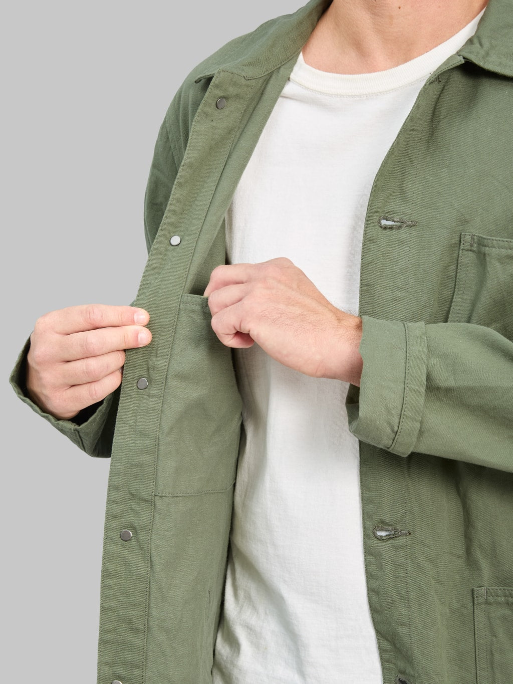 ONI Denim 03500-CHOL Olive Chino Cloth Coverall
