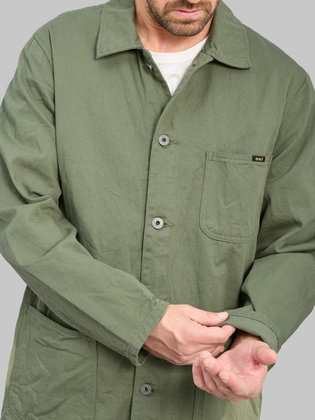 ONI Denim 03500-CHOL Olive Chino Cloth Coverall