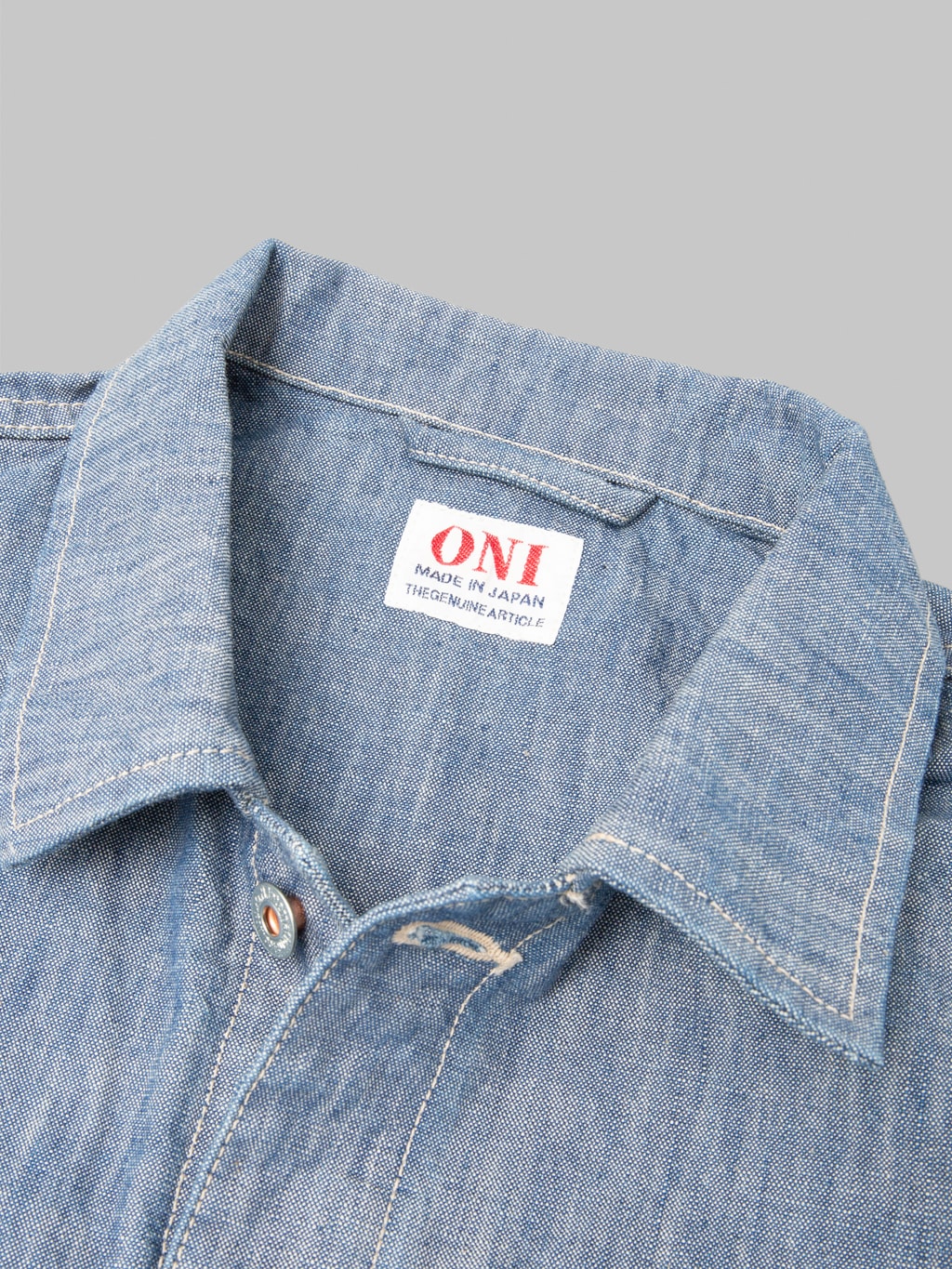 ONI Denim 03501 SHVCH 13oz Super Heavy Chambray Coverall interior tag
