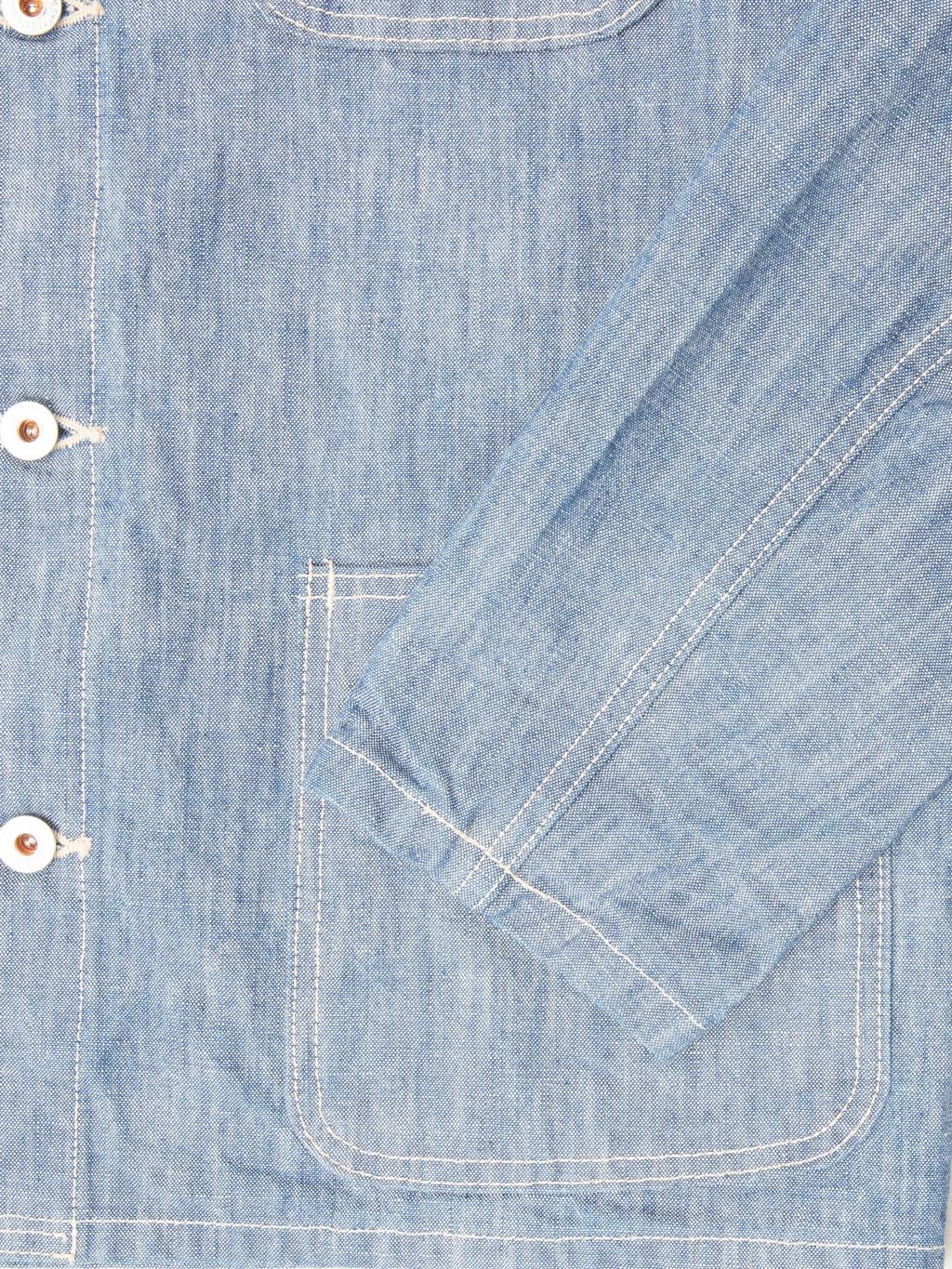 ONI Denim 03501 SHVCH 13oz Super Heavy Chambray Coverall cuff closeup