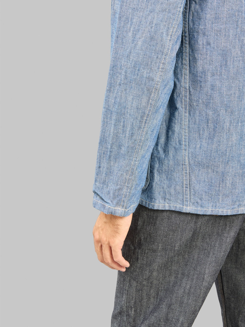 ONI Denim 03501 SHVCH 13oz Super Heavy Chambray Coverall cuff details