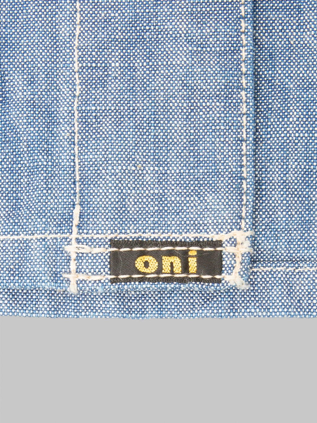 ONI Denim 03501 SHVCH 13oz Super Heavy Chambray Coverall brand tag
