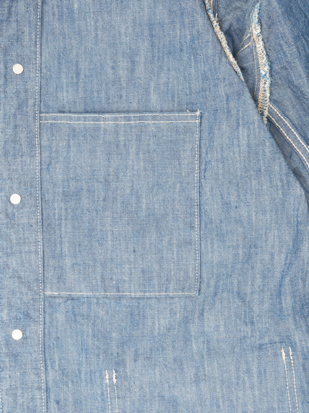 ONI Denim 03501 SHVCH 13oz Super Heavy Chambray Coverall stitching