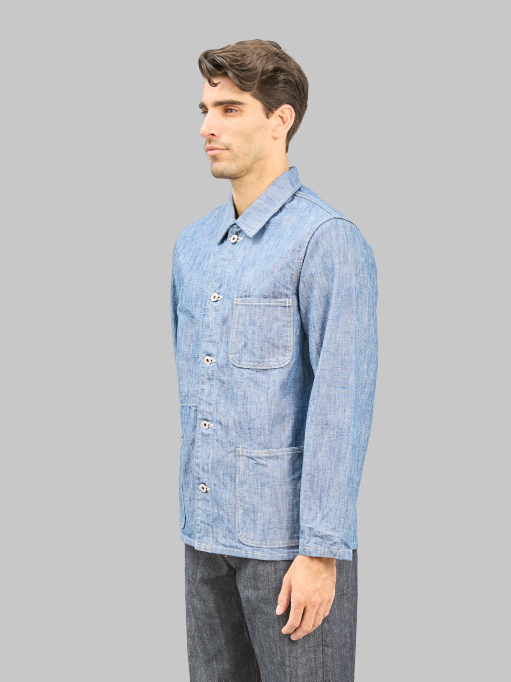 ONI Denim 03501 SHVCH 13oz Super Heavy Chambray Coverall side fit