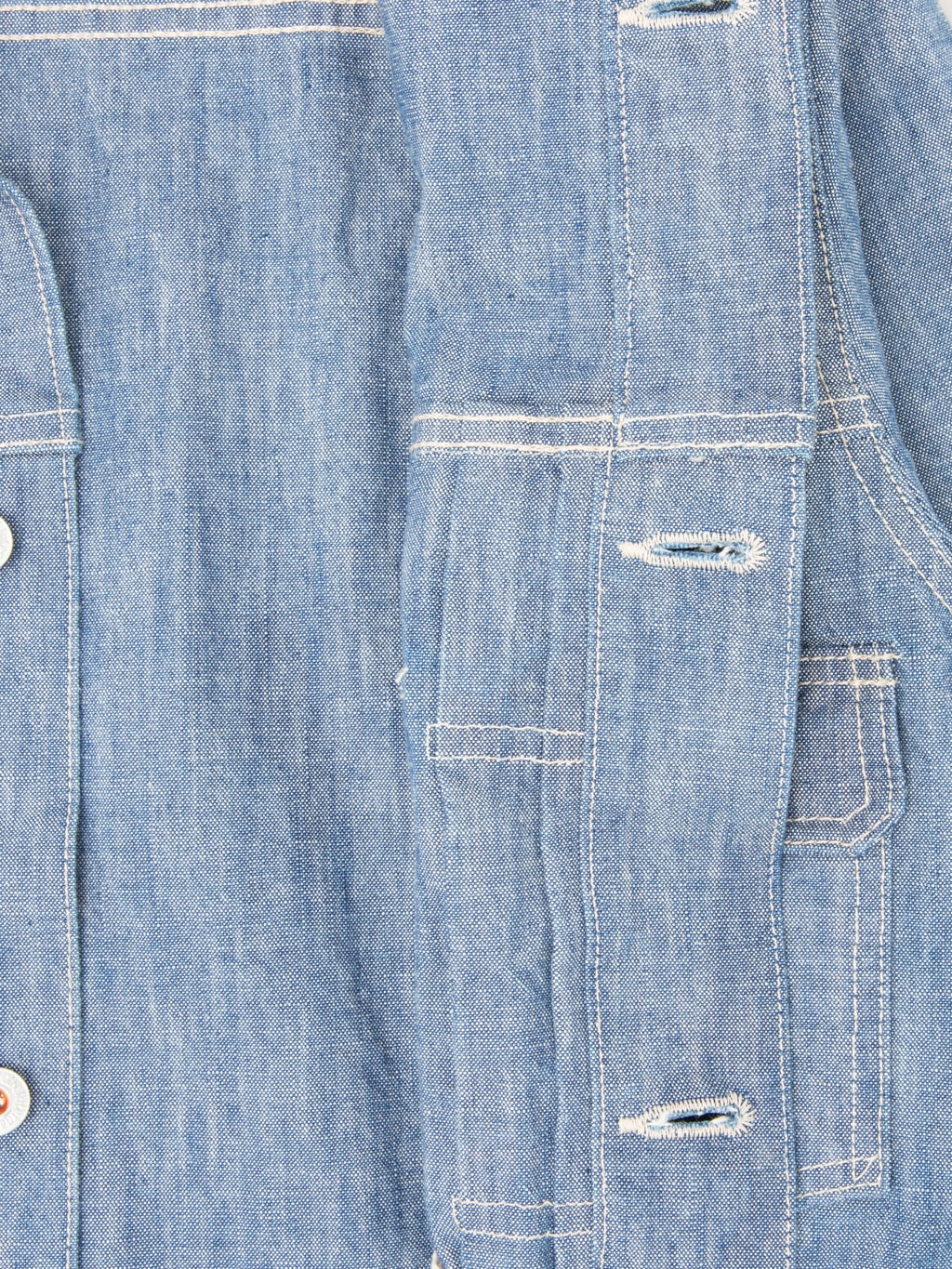 ONI Denim 02516P 13oz Super Heavy Chambray Type 2 Jacket stitching
