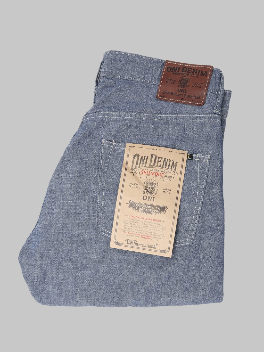 ONI Denim 200 HCSV Selvedge Chambray 8oz Wide Straight Jeans japanese made