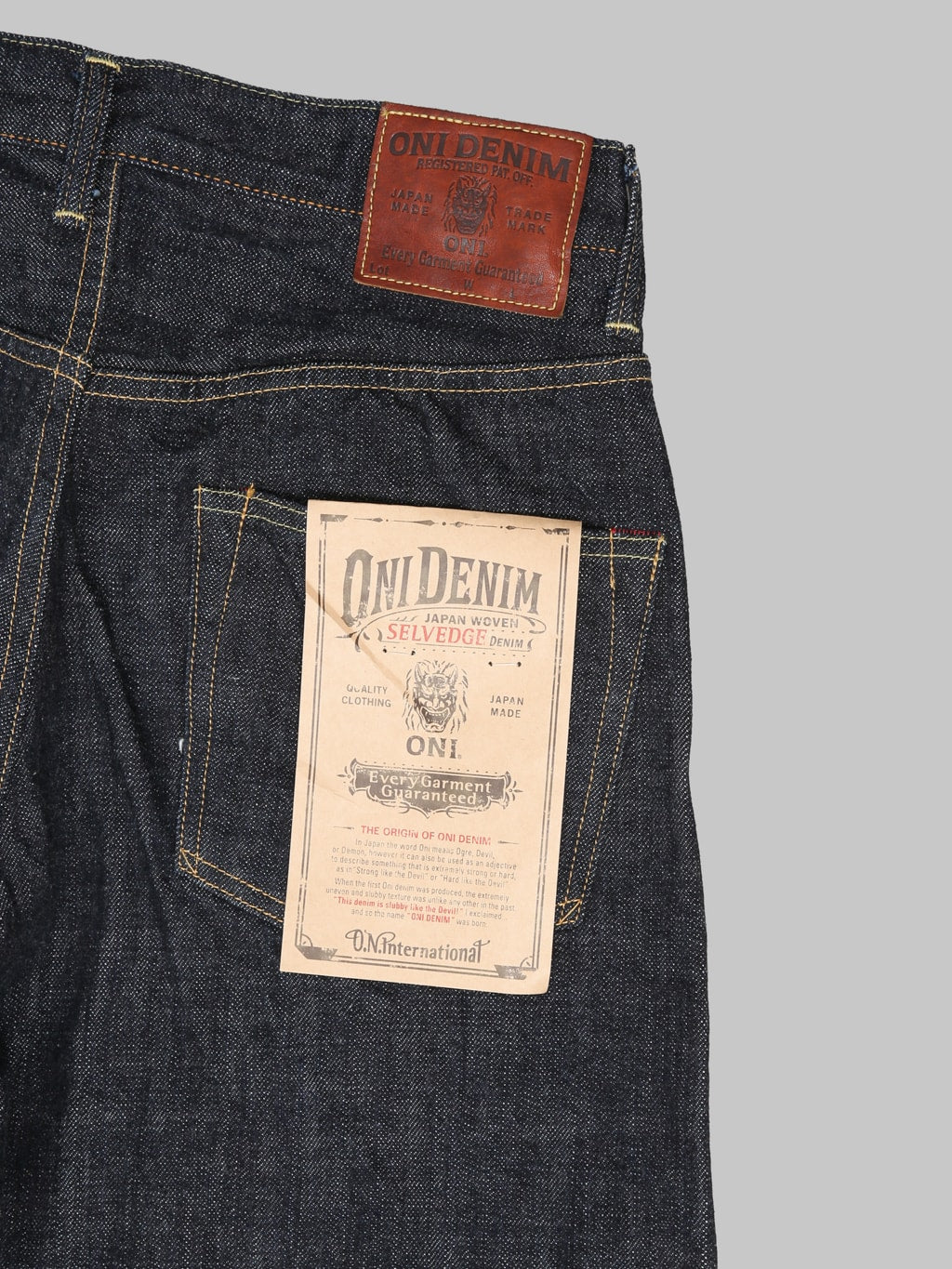 ONI Denim 222-LS13.5 13.5oz Long Slub Denim Super Wide Straight Jeans