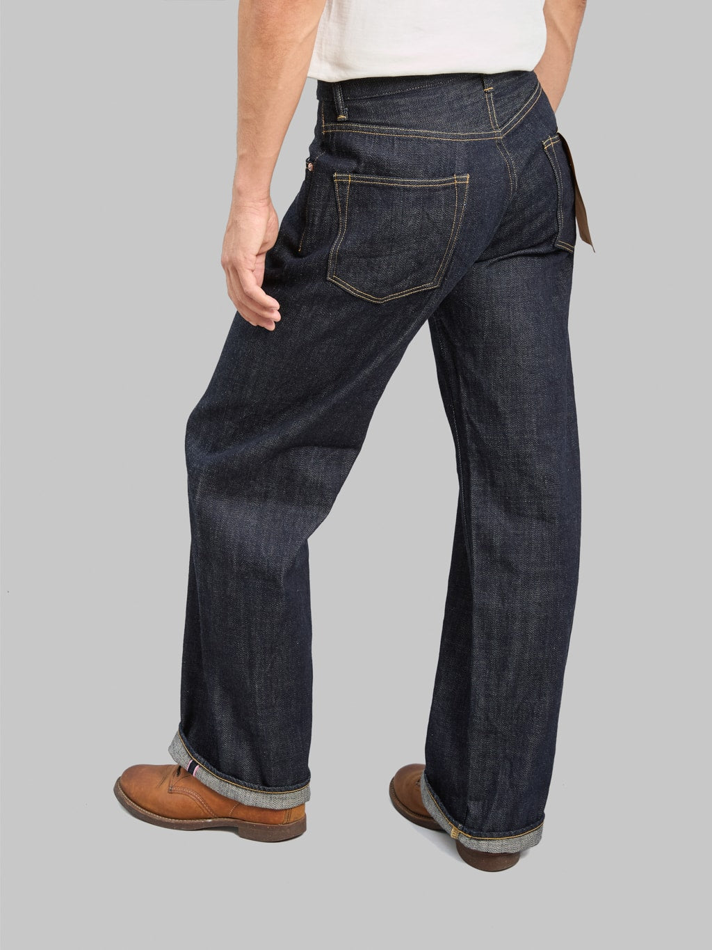 ONI Denim 222 Kiraku 12oz Wide Straight Jeans fitting