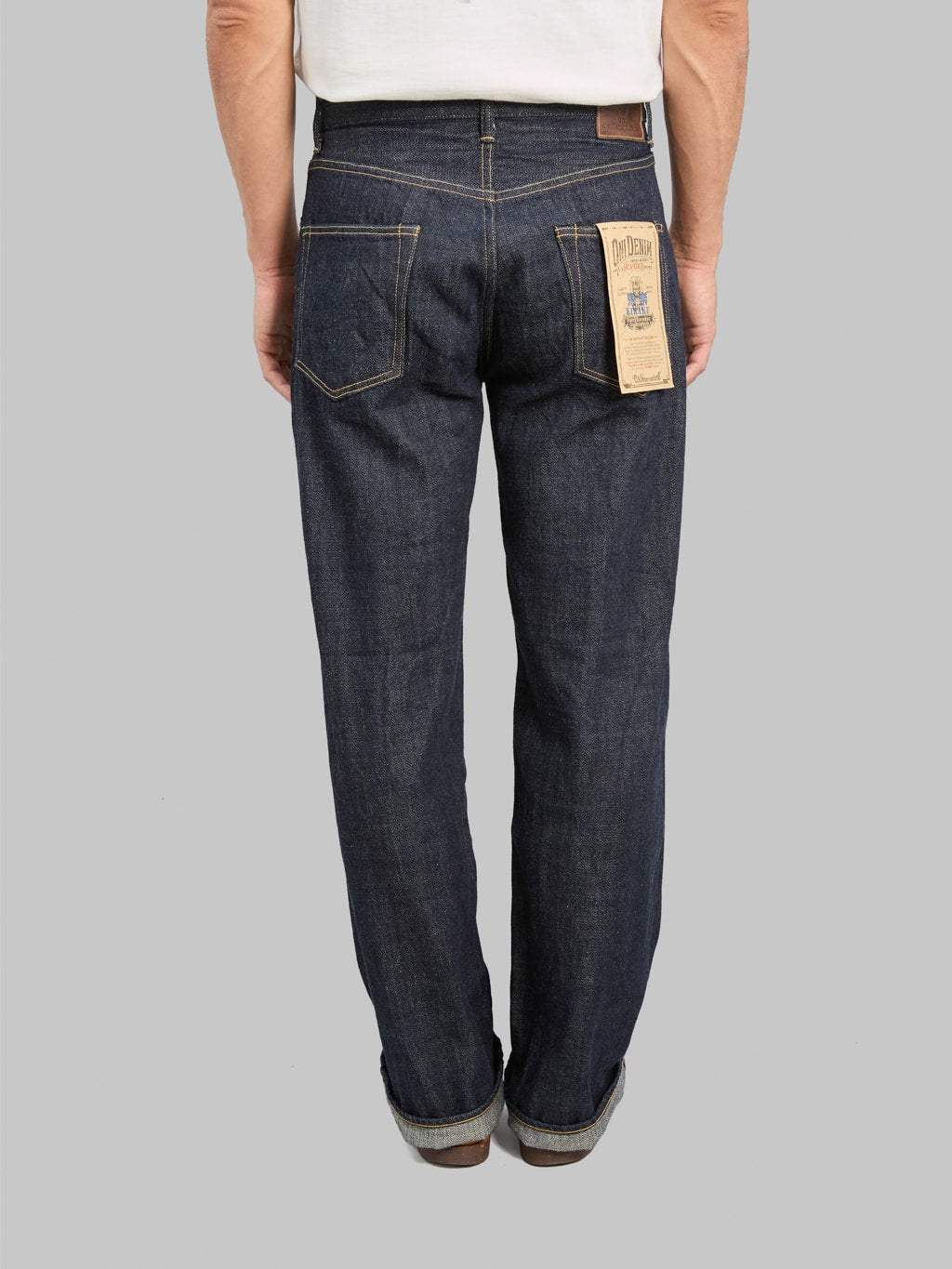 ONI Denim 222 Kiraku 12oz Wide Straight Jeans back fit