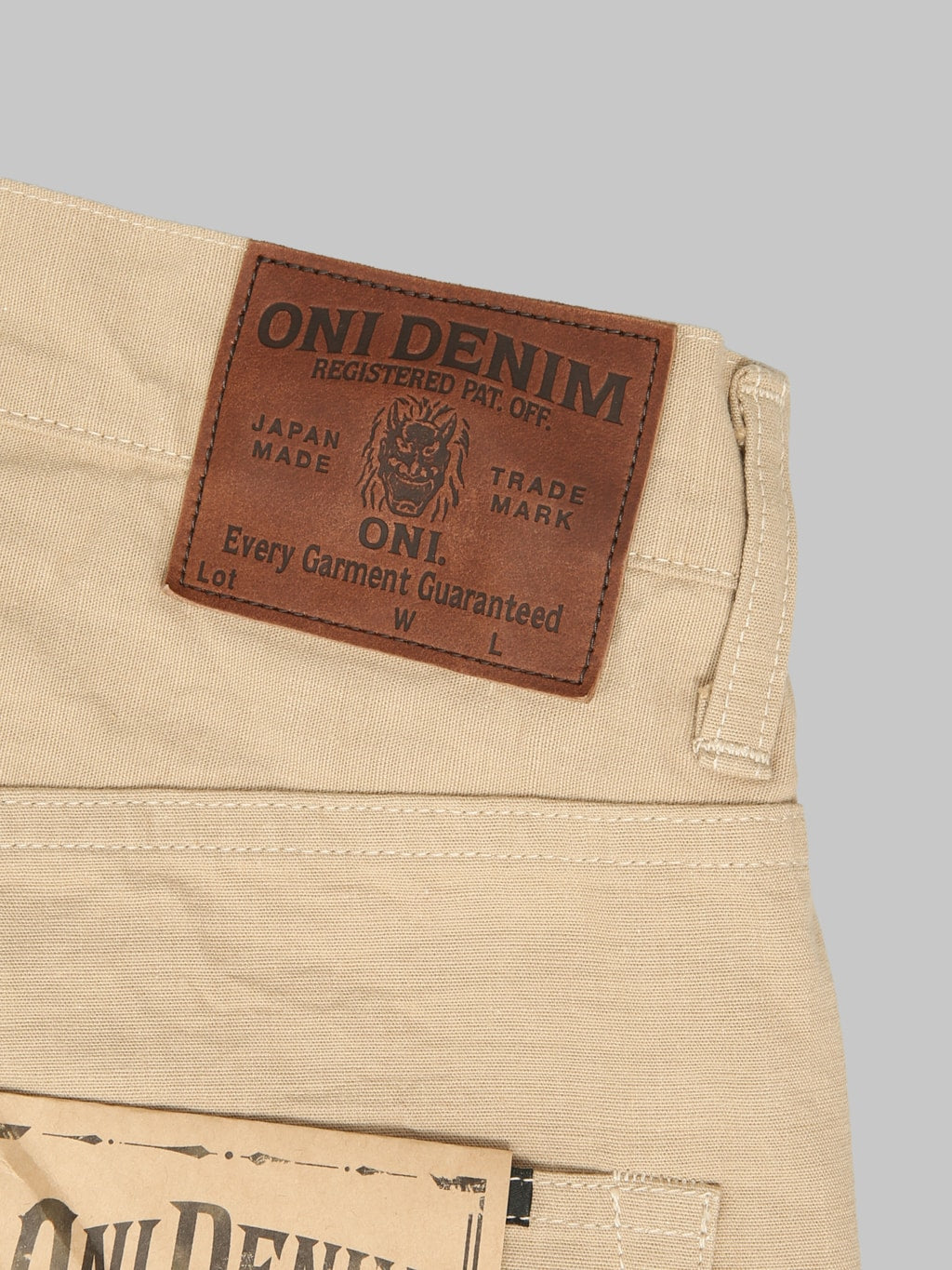 ONI Denim 266-8SVCBE 8oz Chambray Beige Relax Straight Jeans