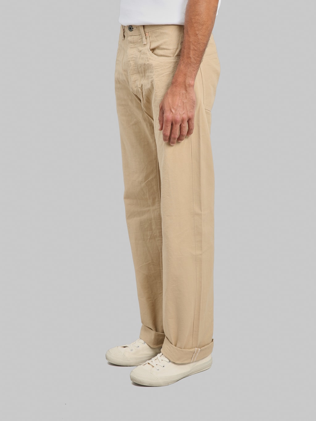 ONI Denim 266-8SVCBE 8oz Chambray Beige Relax Straight Jeans