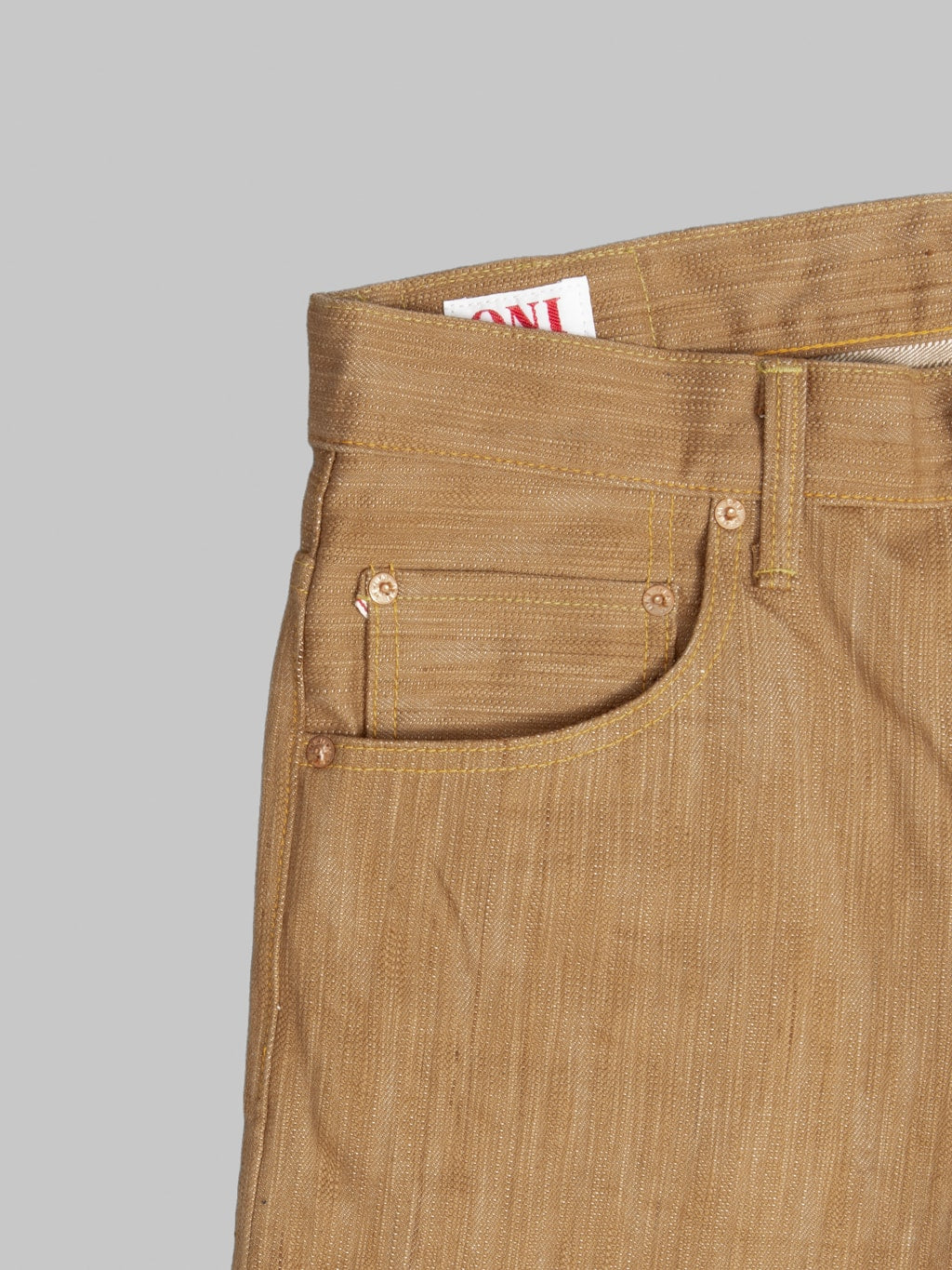 ONI Denim 275 20oz Awa Kakishibu x Kinari Regular Straight Jeans