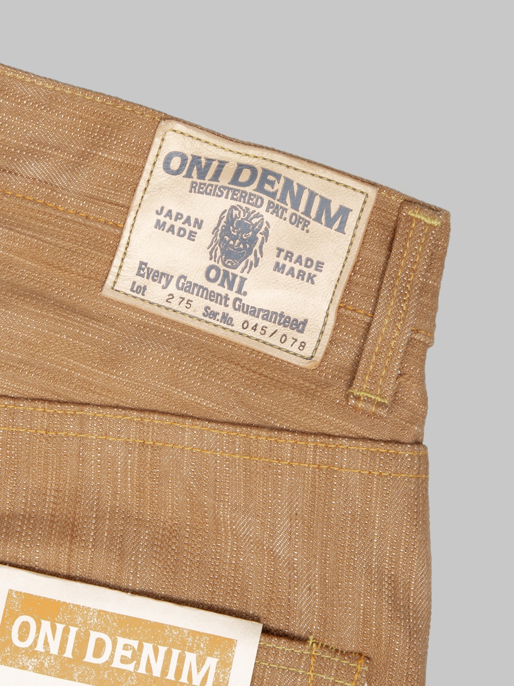 ONI Denim 275 20oz Awa Kakishibu x Kinari Regular Straight Jeans