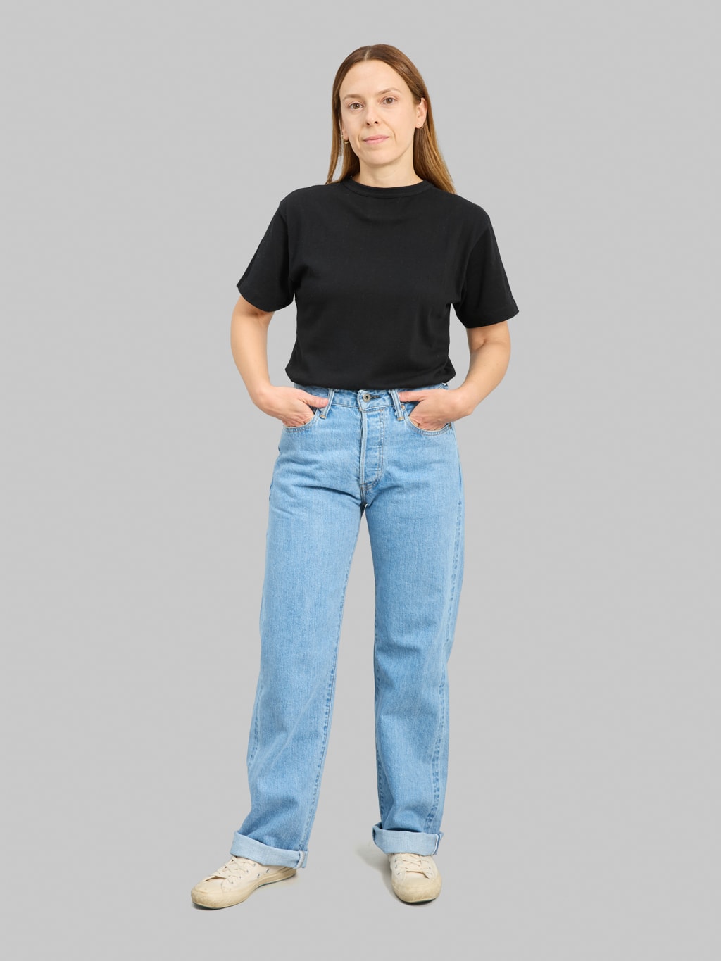 ONI Denim L720-12B "Ladies Biostone Wash" 12oz Wide Straight Jeans