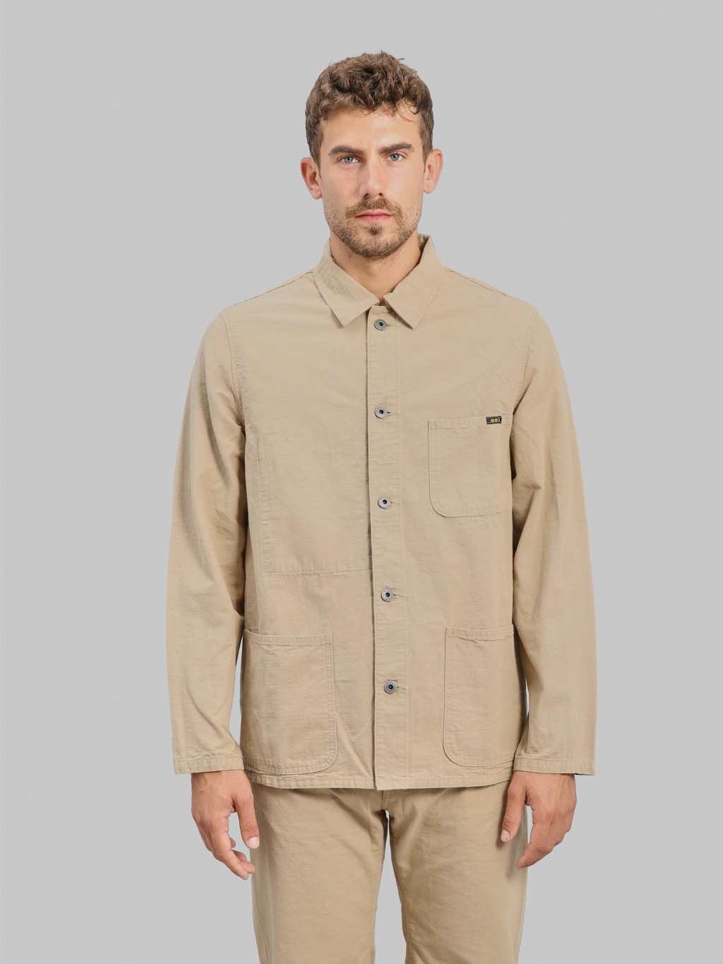 ONI Denim 03500-8BE "Beta Chambray Beige" 8oz Coverall