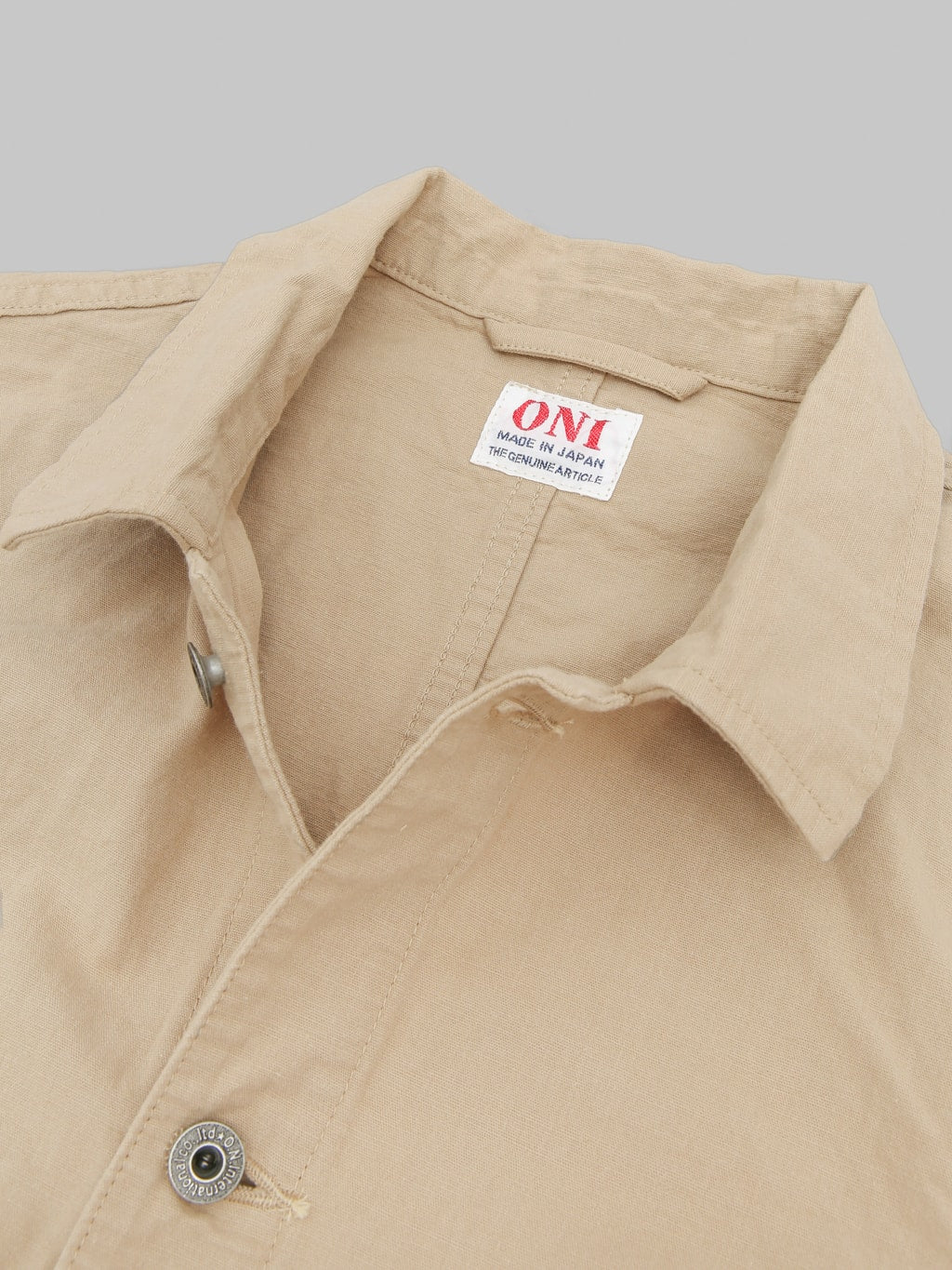 ONI Denim 03500-8BE "Beta Chambray Beige" 8oz Coverall