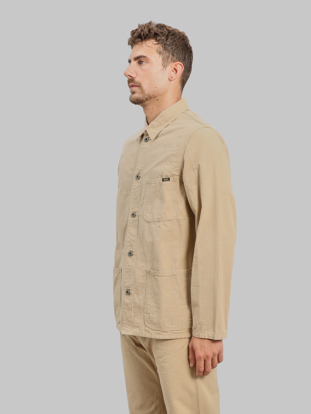ONI Denim 03500-8BE "Beta Chambray Beige" 8oz Coverall