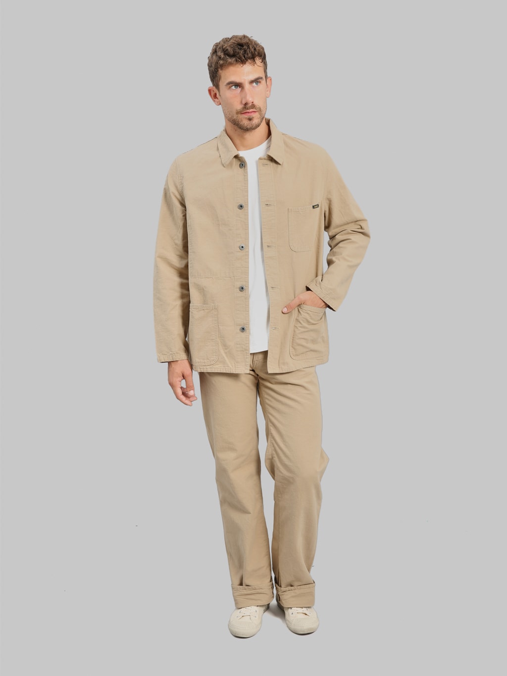 ONI Denim 03500-8BE "Beta Chambray Beige" 8oz Coverall