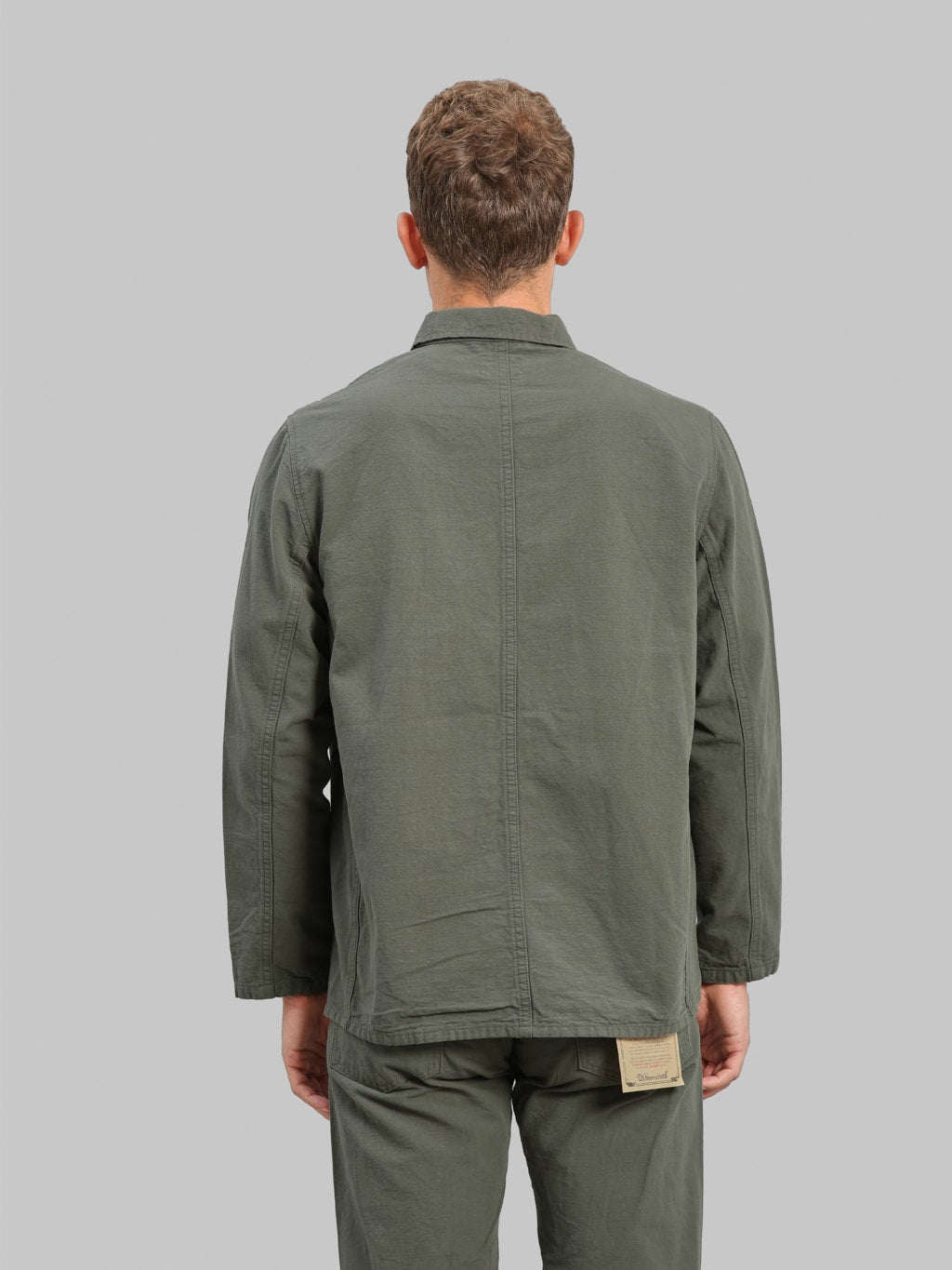 ONI Denim 03500 8GG Beta Chambray Green Gray 8oz Coverall back fit