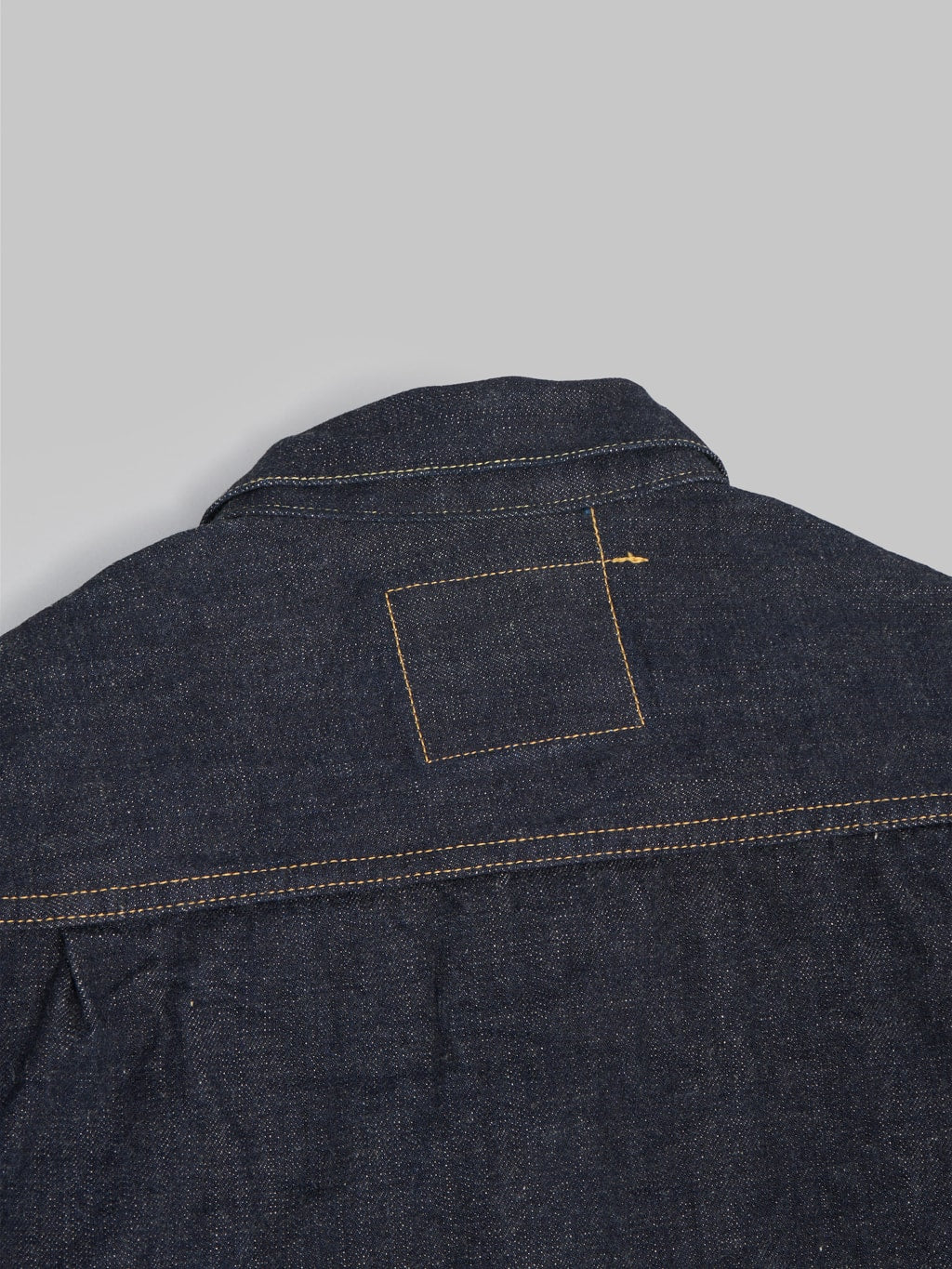 oni denim indigo beige 14oz type 2 jacket stitching