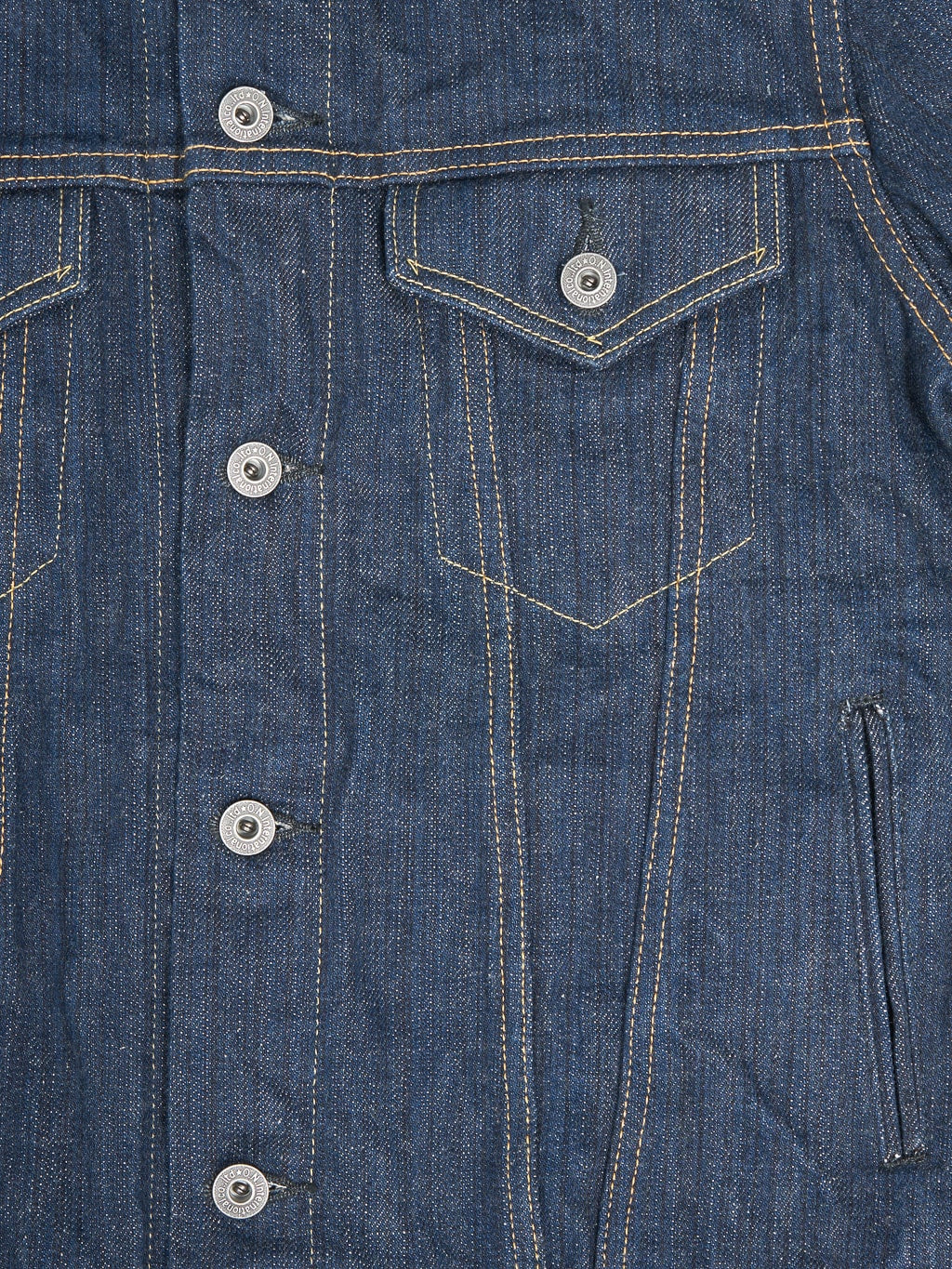 oni denim kiwami 16oz natural indigo type III jacket pocket