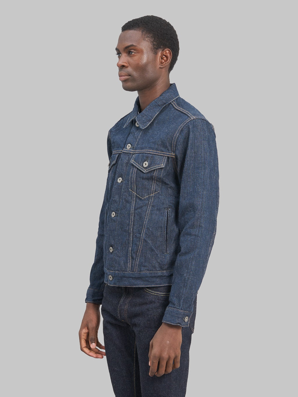 oni denim kiwami 16oz natural indigo type III jacket side fit