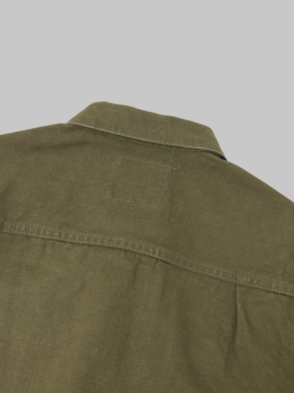 ONI Denim 01507L HOXOLB 13oz Jacket Olive Brown yoke stitching