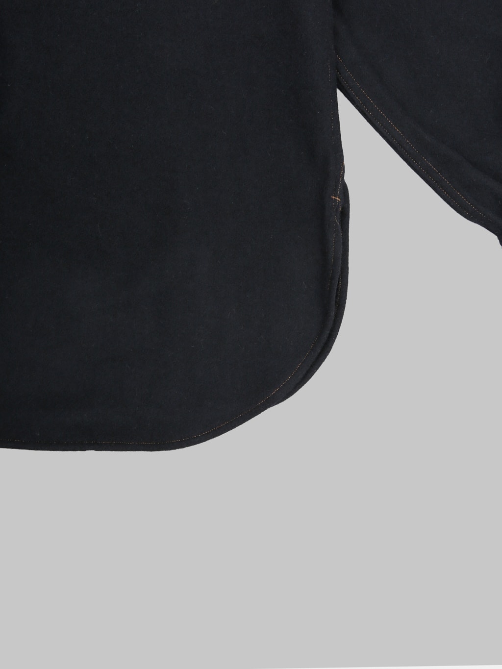 Pherrows 25W P30 1930s CPO Shirt Dark Navy hem detail