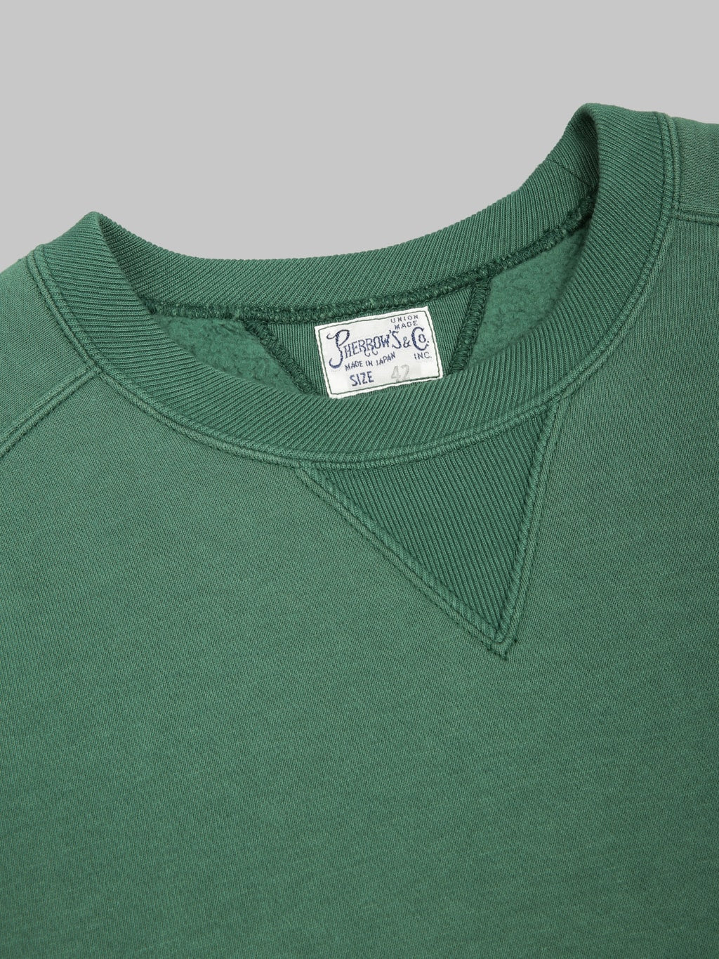 Pherrow's 25W-PVSF Raglan Sweatshirt Green - Redcast Heritage Co.