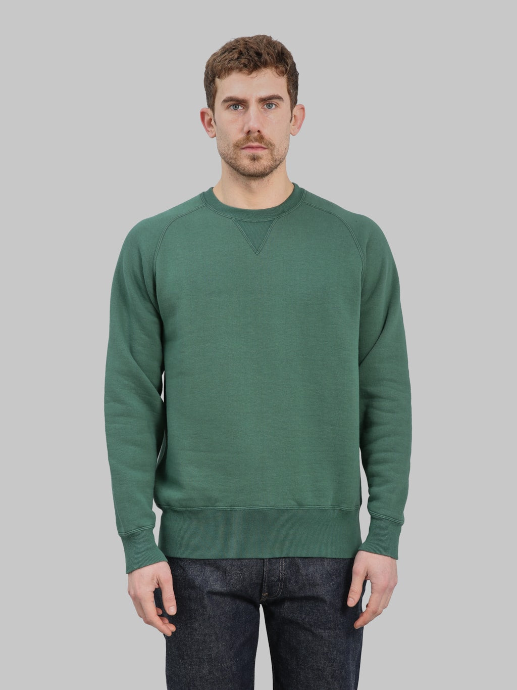 Pherrow's 25W-PVSF Raglan Sweatshirt Green - Redcast Heritage Co.
