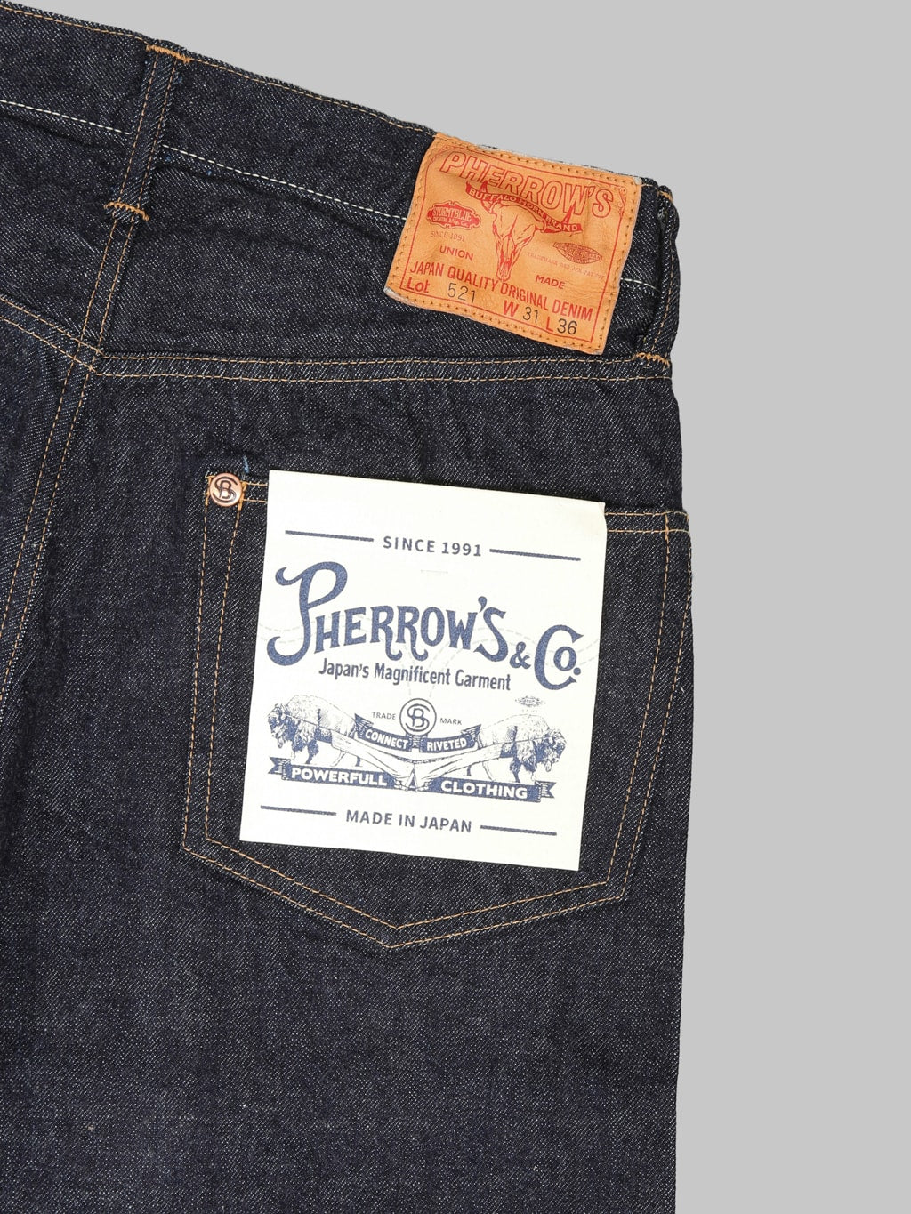 Pherrow's 521SW 13.5oz Regular Straight Jeans