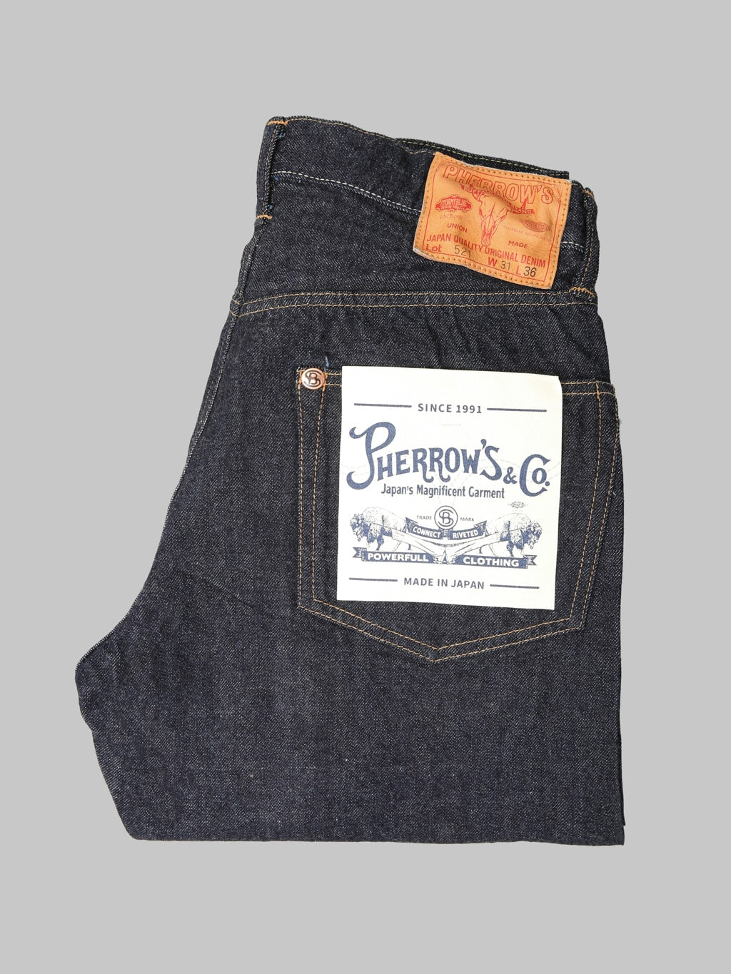 Pherrow's 521SW 13.5oz Regular Straight Selvedge Jeans