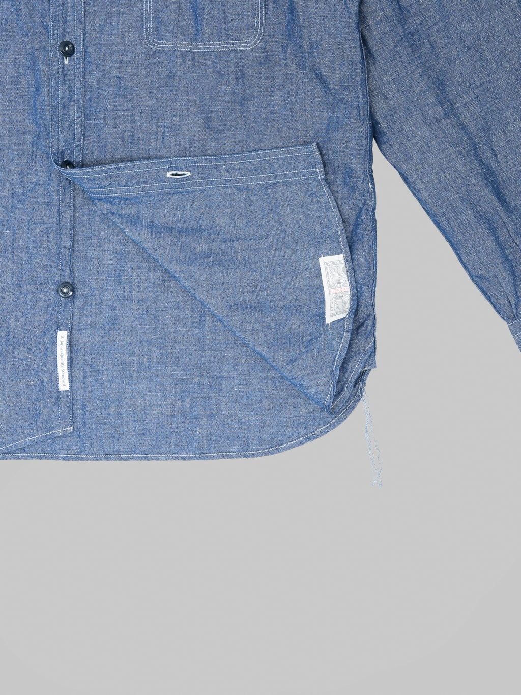 Pherrow's 770WS Chambray Work Shirt Sax Blue