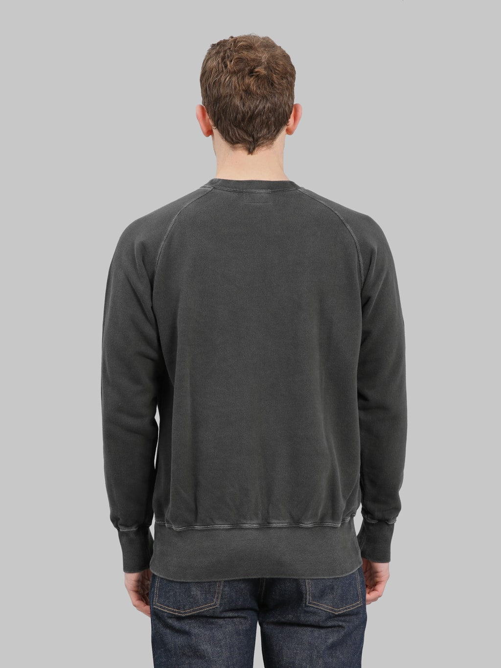 Pherrow's 25W-PRS-P Raglan Sweatshirt Fade Black - Redcast Heritage Co.