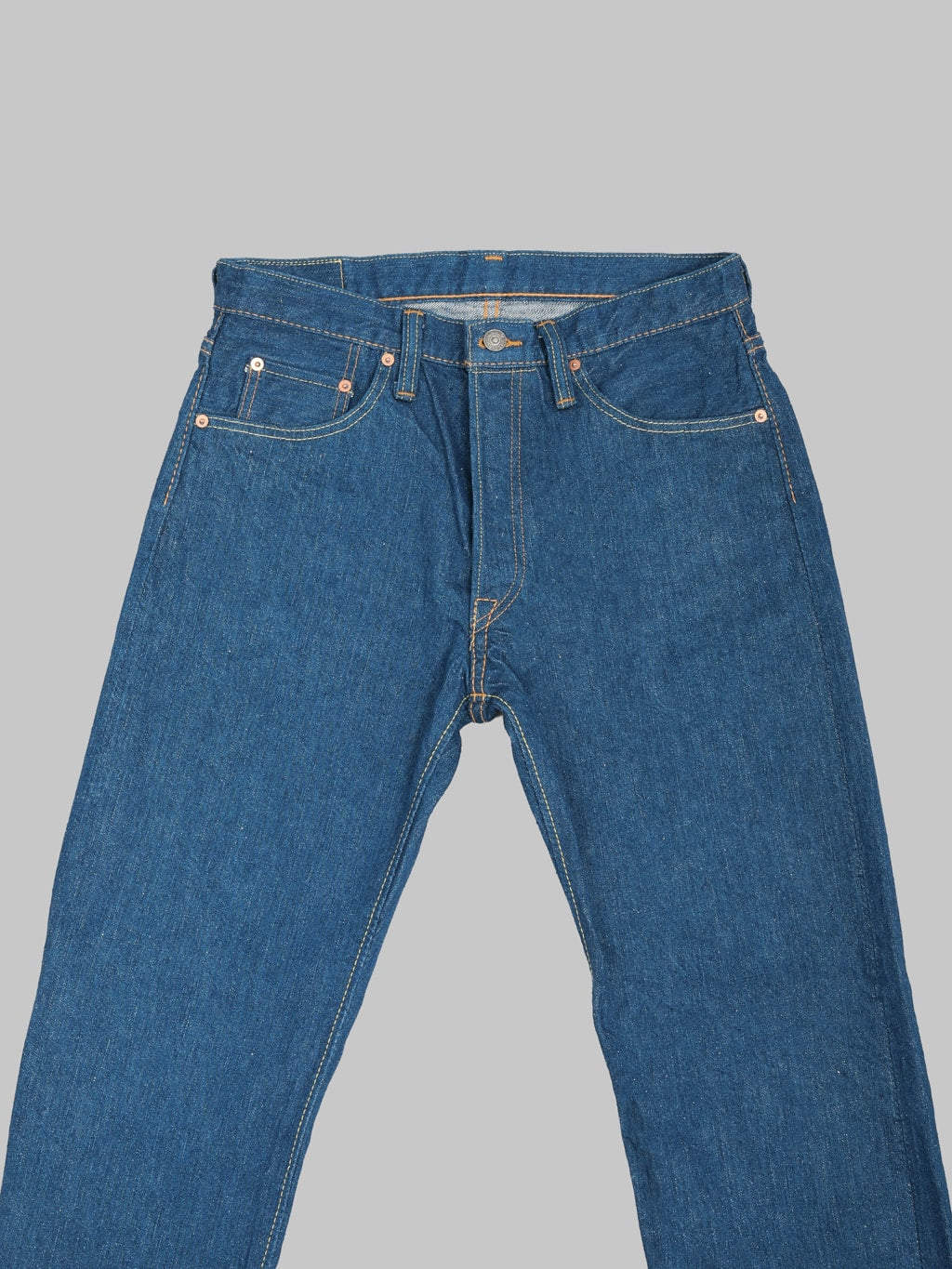 Pure Blue Japan GRE-003 "Greencast Indigo" 14oz Regular Straight Jeans - Redcast Heritage Co.