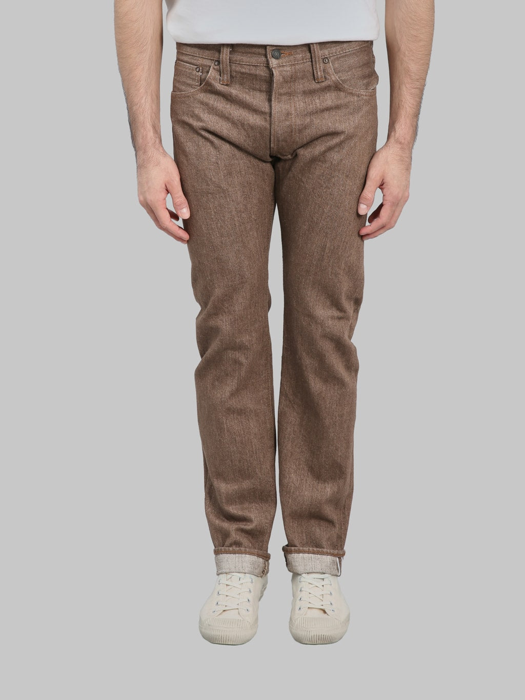 Pure Blue Japan BR-14oz-005 "Sulfur Brown" 14oz Slim Straight Jeans - Redcast Heritage Co.