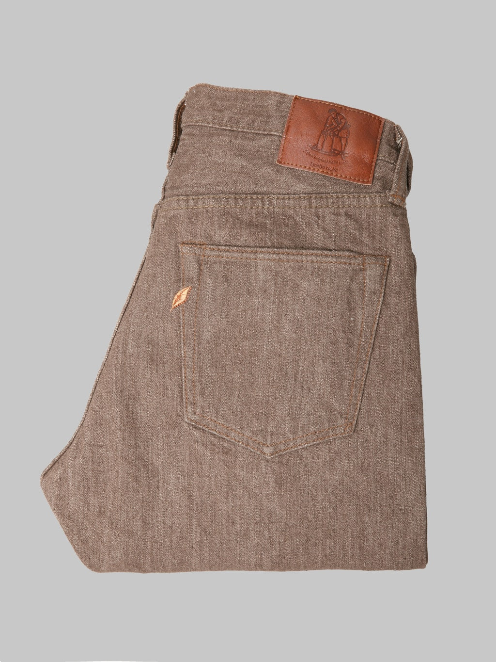 ぶるーべりー Pure Blue Japan BR-14oz-019 Sulfur Brown Relaxed Tapered Jeans