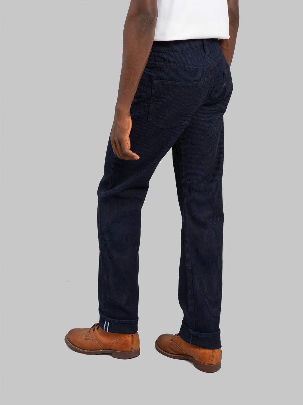 Pure Blue Japan 1178-ID Indigo x Black Sashiko Regular Straight Jeans