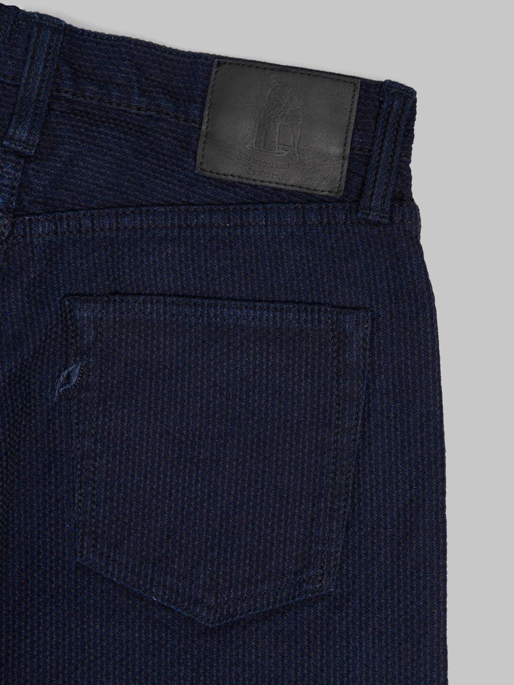 Pure Blue Japan 1178-ID Indigo x Black Sashiko Regular Straight Jeans