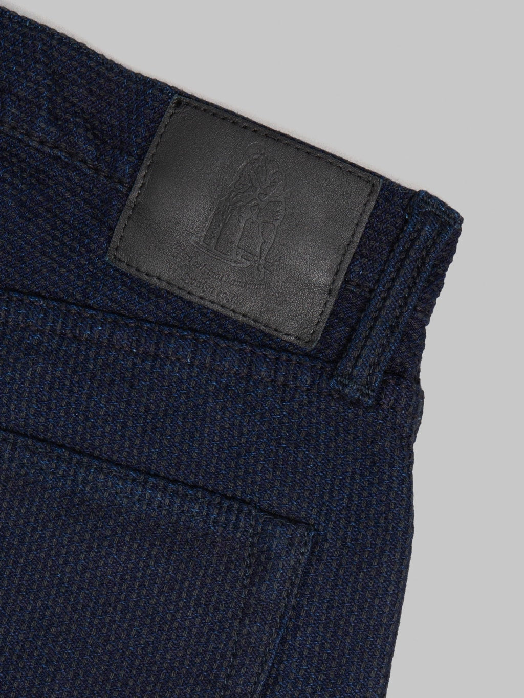 Pure Blue Japan 1178-ID Indigo x Black Sashiko Regular Straight Jeans