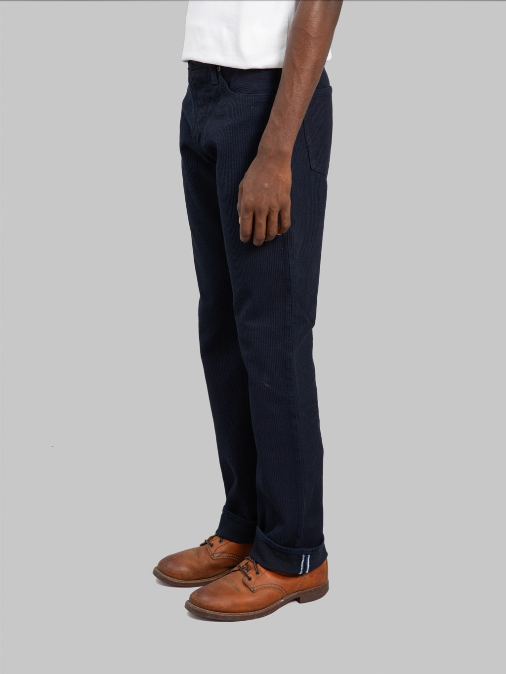 Pure Blue Japan 1178-ID Indigo x Black Sashiko Regular Straight Jeans