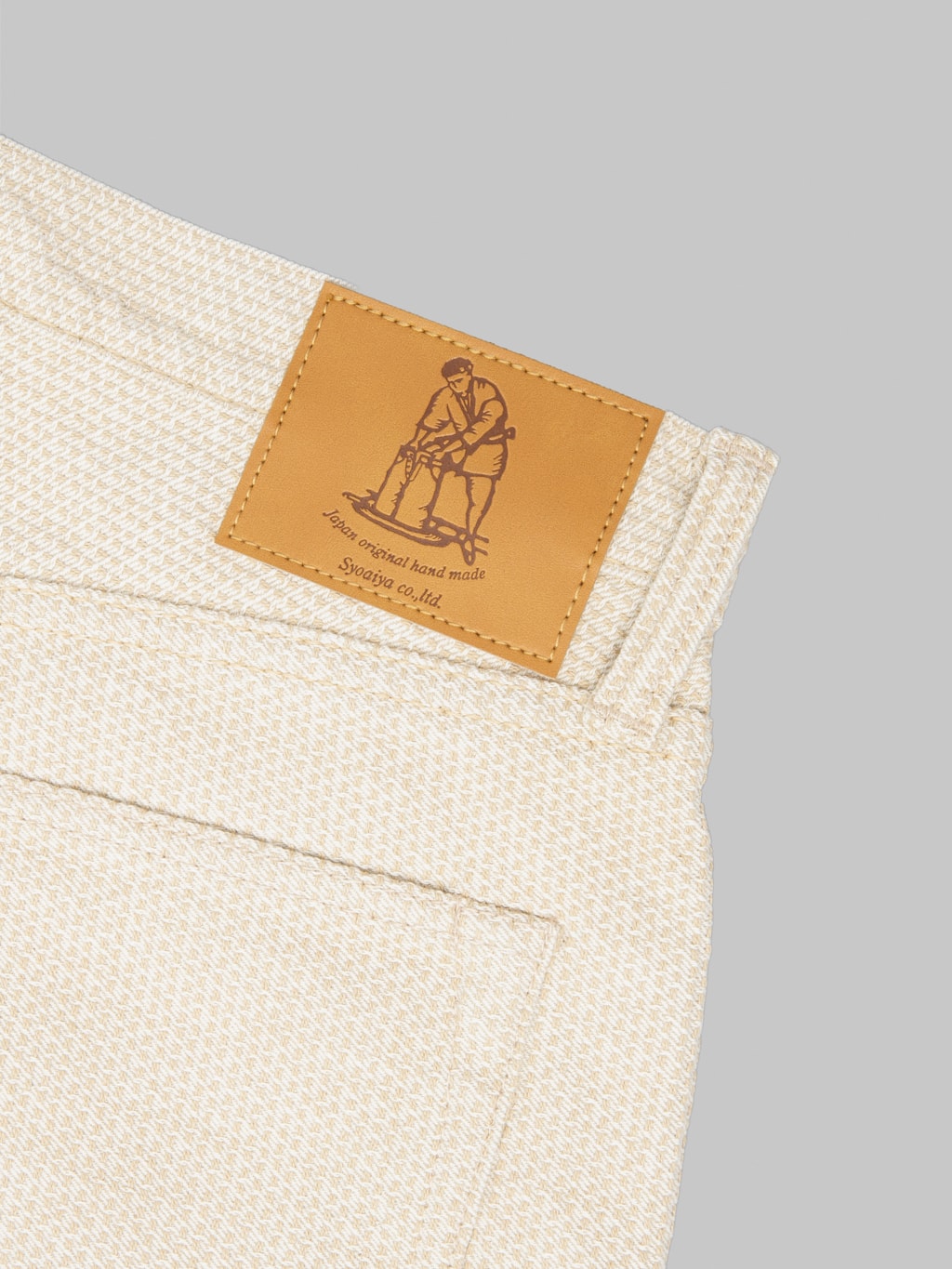 Pure Blue Japan 1178-IV Ivory x Beige Sashiko Regular Straight Jeans