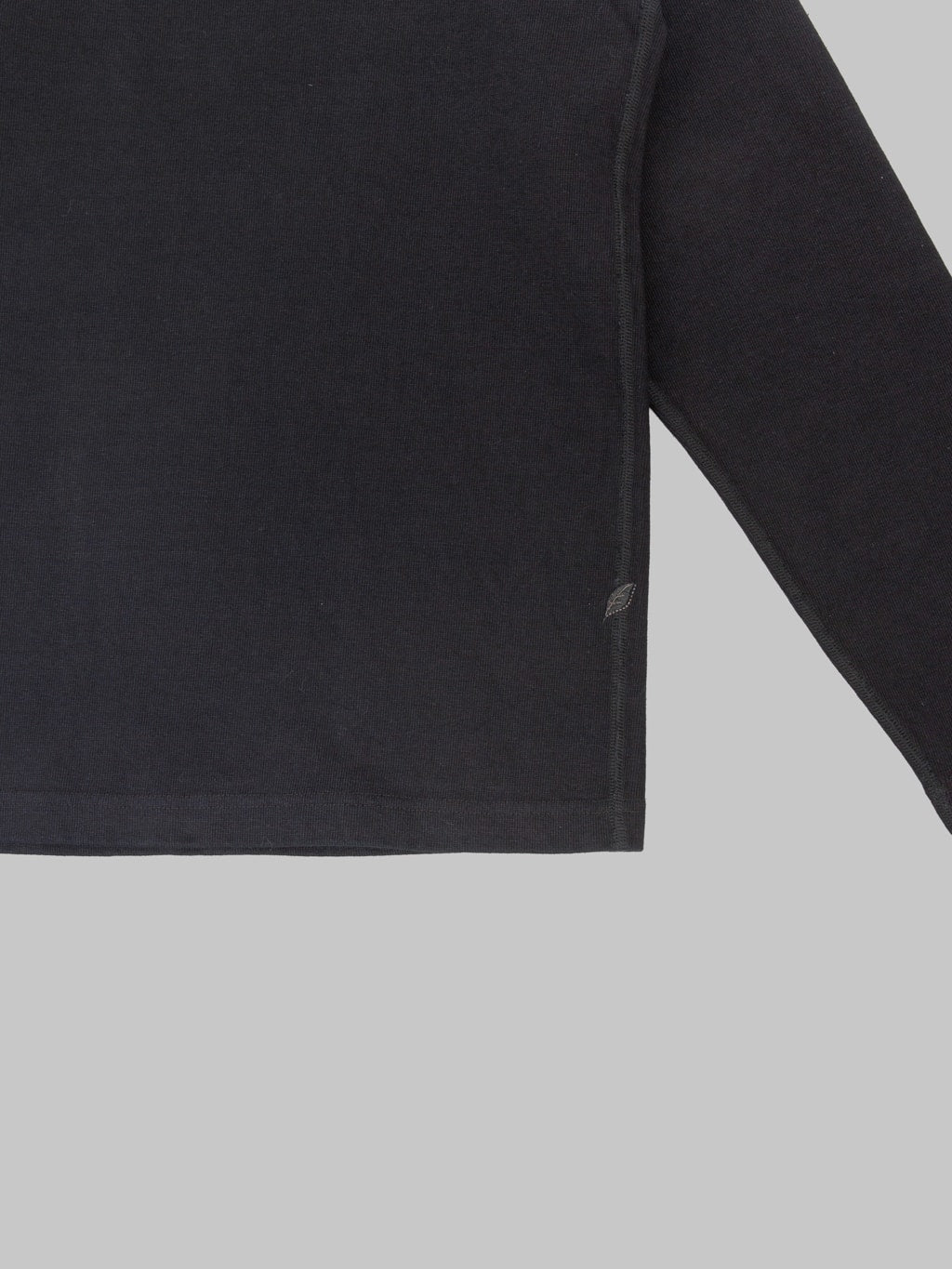 Pure Blue Japan 5413-IDBK 11oz Super Heavyweight Jersey Raglan Sweatshirt Indigo Black