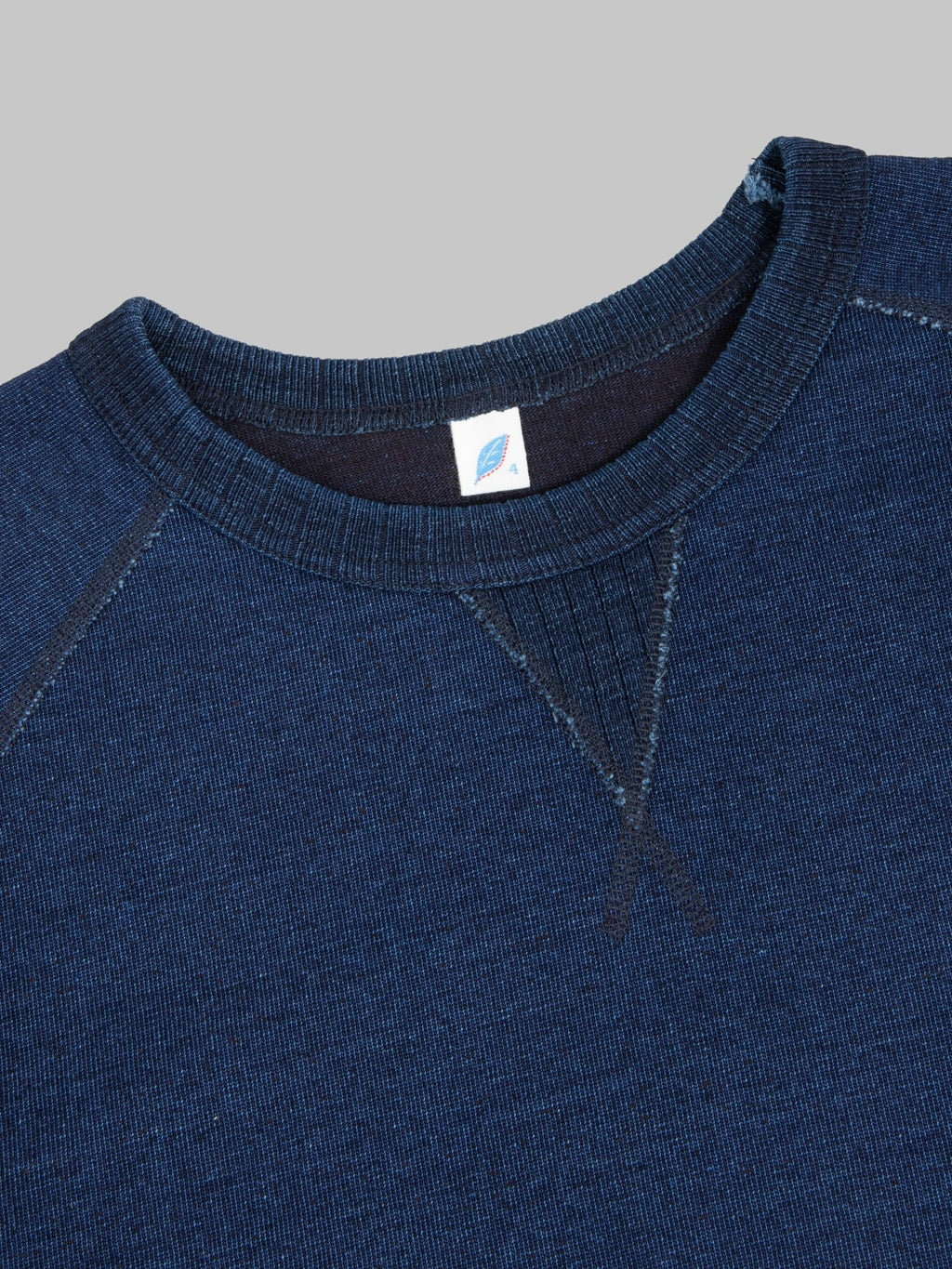 Pure Blue Japan 5413-ID 11oz Super Heavyweight Jersey Indigo Raglan Sweatshirt