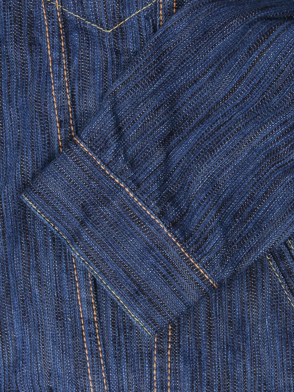 Pure Blue Japan 6226 Waterfall Type 3 Jacket Light Indigo cuff closeup