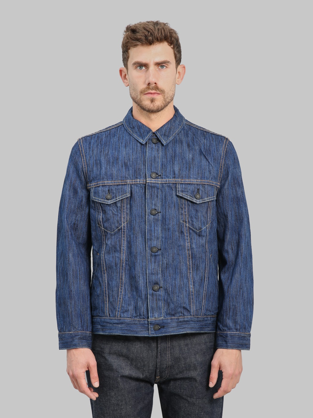 Pure Blue Japan Waterfall 14.5oz Type III Denim Jacket Light