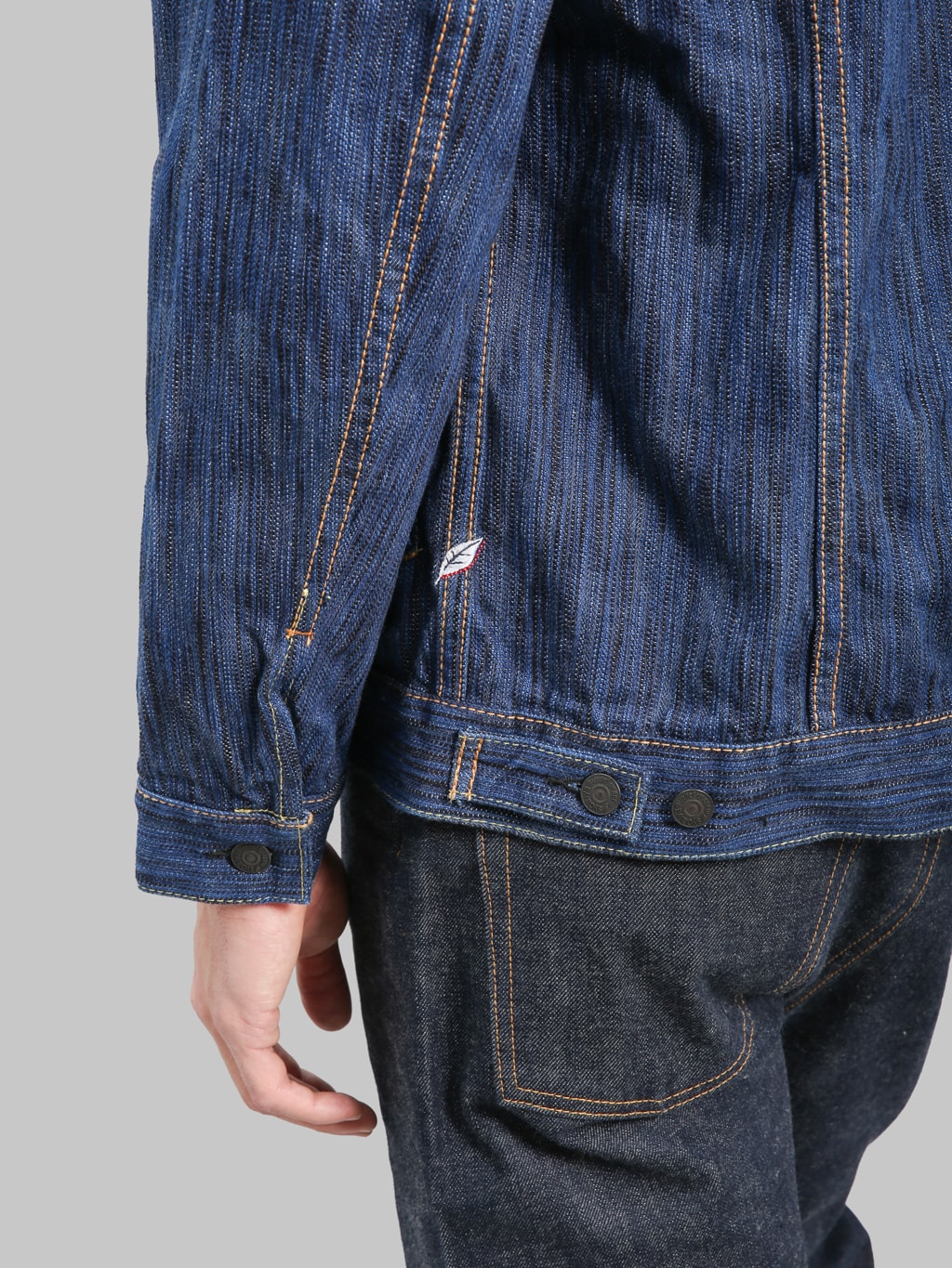 Pure Blue Japan 6226 Waterfall Type 3 Jacket Light Indigo brand logo