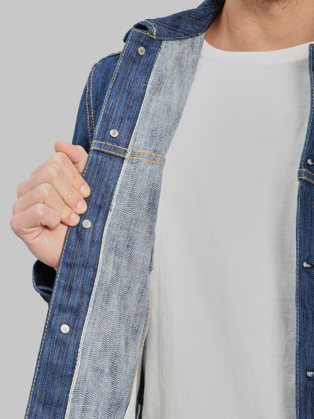 Pure Blue Japan 6226 Waterfall Type 3 Jacket Light Indigo selvedge